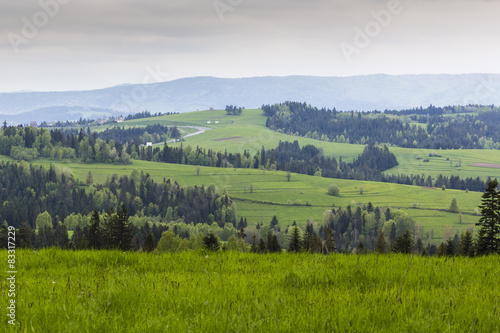 Fototapeta Naklejka Na Ścianę i Meble -  Beautiful view of Beskidy mountains, Poland
