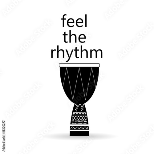 feel the rhythm drum vector illustration