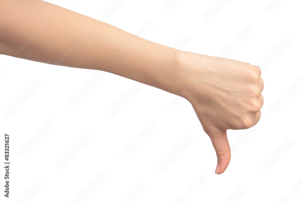 Isolated image with human hand shows gestures Isolated image with human hand shows gestures