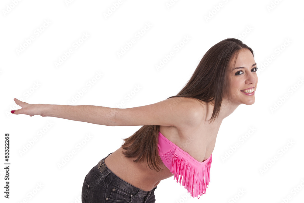 Girl in bikini dancing Girl in bikini dancing