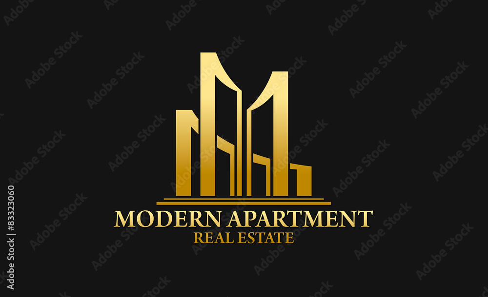 Modern Apartment Real Estate Logo