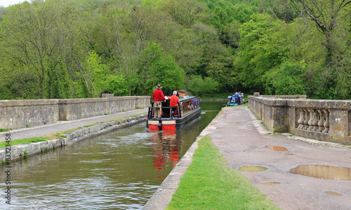 Foto Boats in a Canal Lock