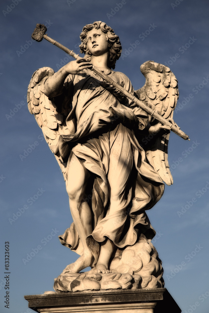 statue Potaverunt me aceto on bridge Castel Sant' Angelo, Rome