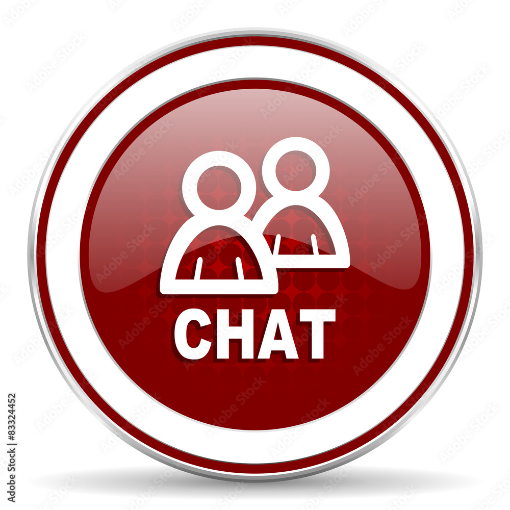 chat red glossy web icon chat red glossy web icon
