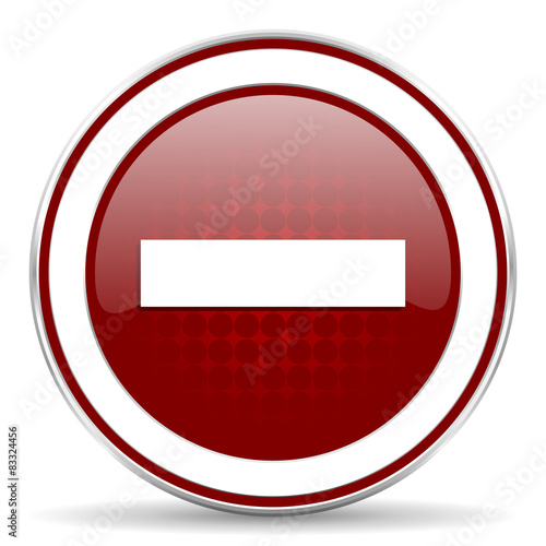 Free Download minus red glossy web icon - GFXLoad
