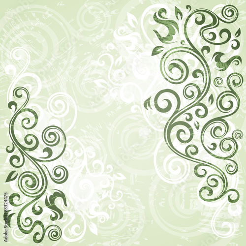 Abstract floral grunge background illustration