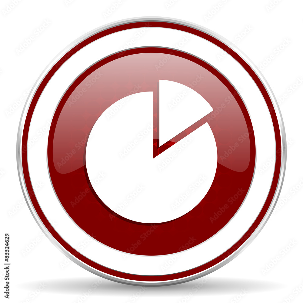 chart red glossy web icon chart red glossy web icon