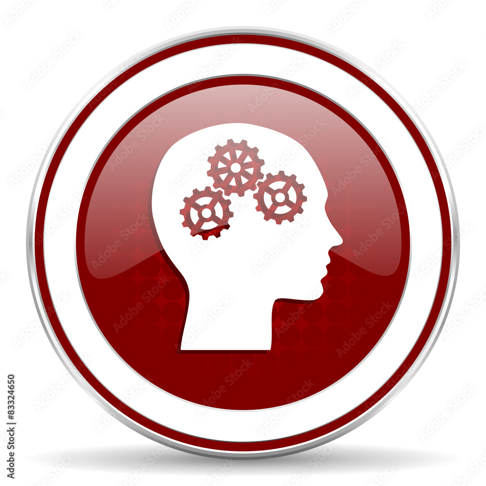 head red glossy web icon head red glossy web icon