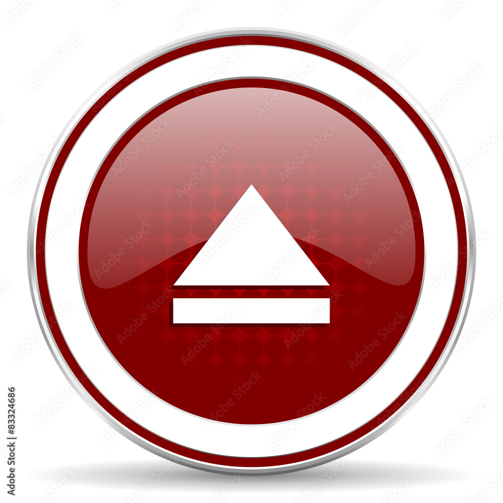 eject red glossy web icon
