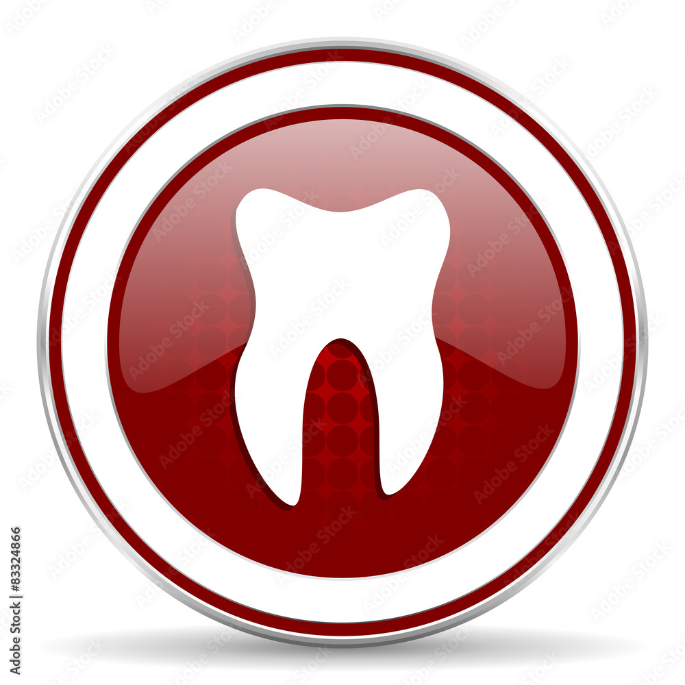 tooth red glossy web icon tooth red glossy web icon