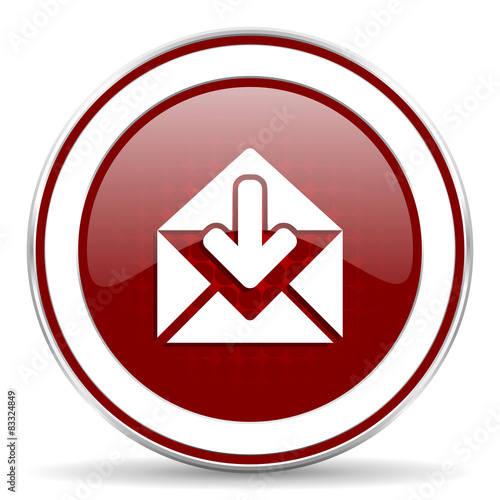 Free Download email red glossy web icon - GFXLoad