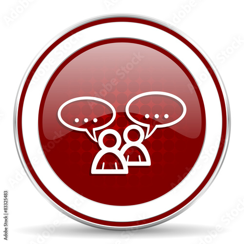 forum red glossy web icon