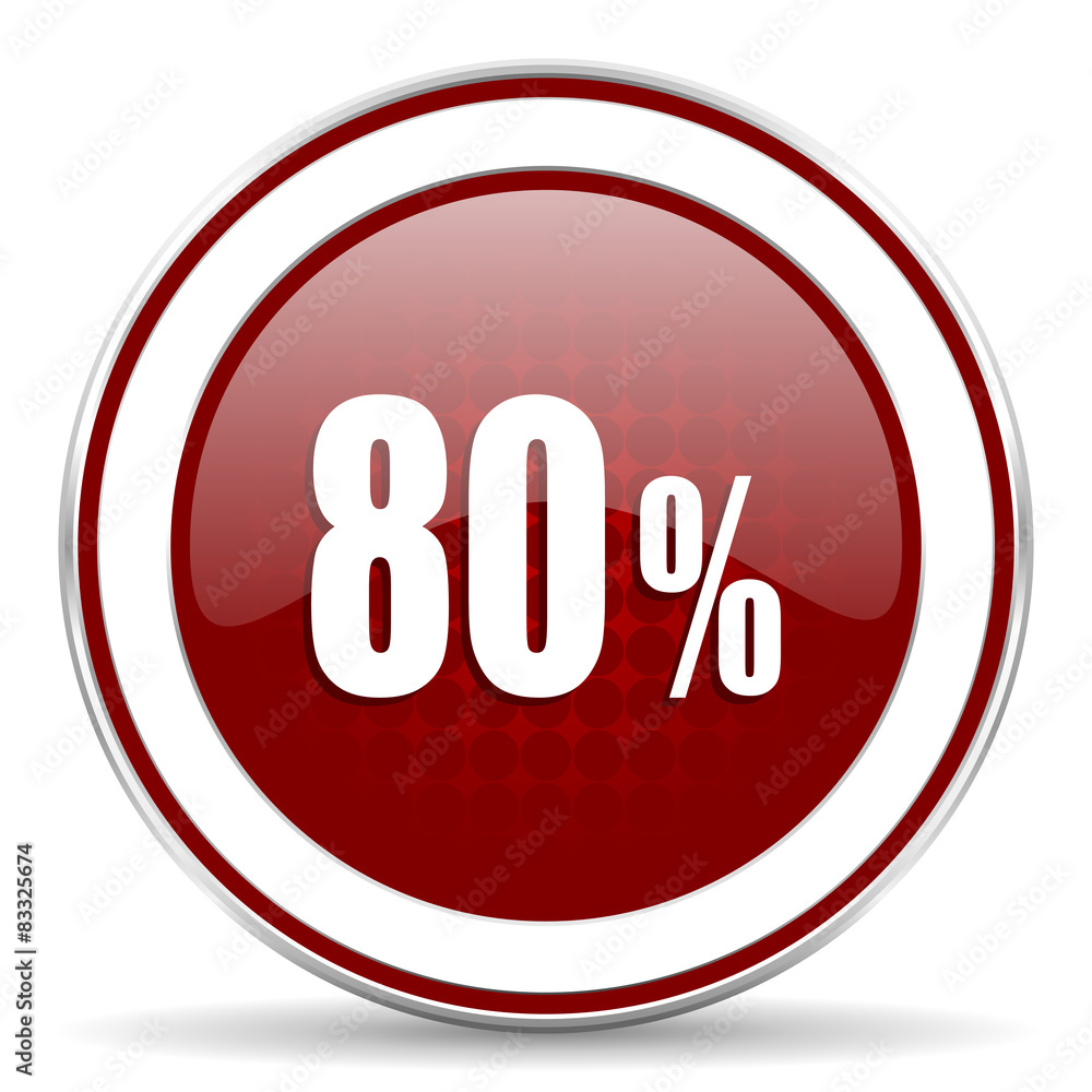 80 percent red glossy web icon 80 percent red glossy web icon