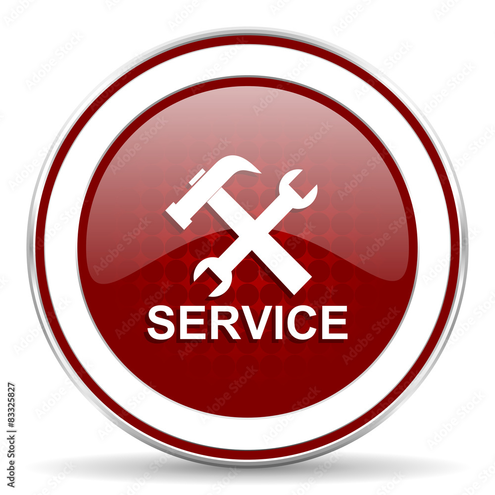 service red glossy web icon