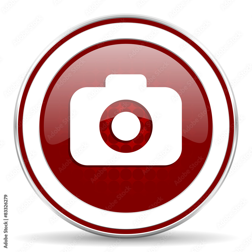 photo camera red glossy web icon photo camera red glossy web icon