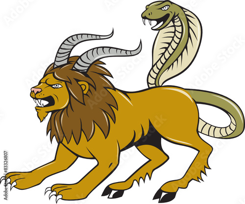 Chimera Attacking Side Cartoon