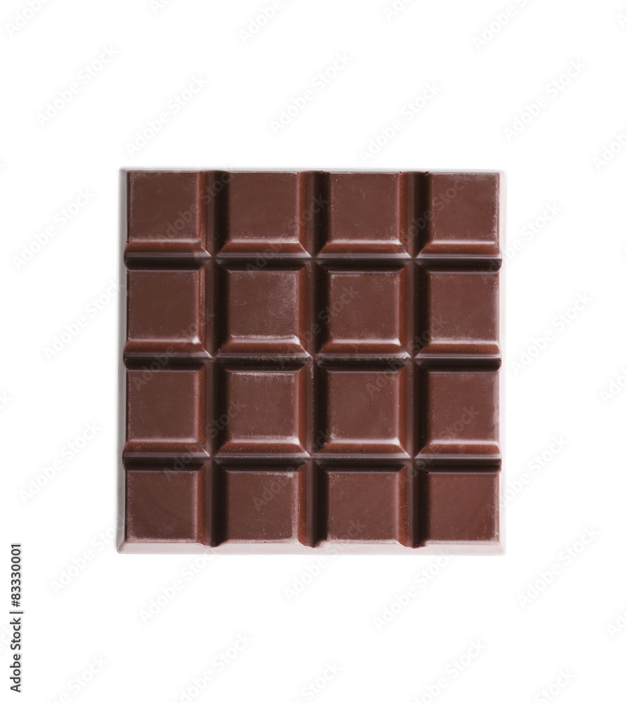 Black chocolate bar isolated on white Black chocolate bar isolated on white