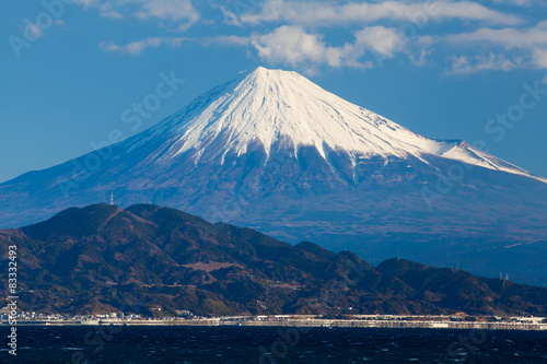 Mountain Fuji and Sugaru bay at Shizuoka prefecture