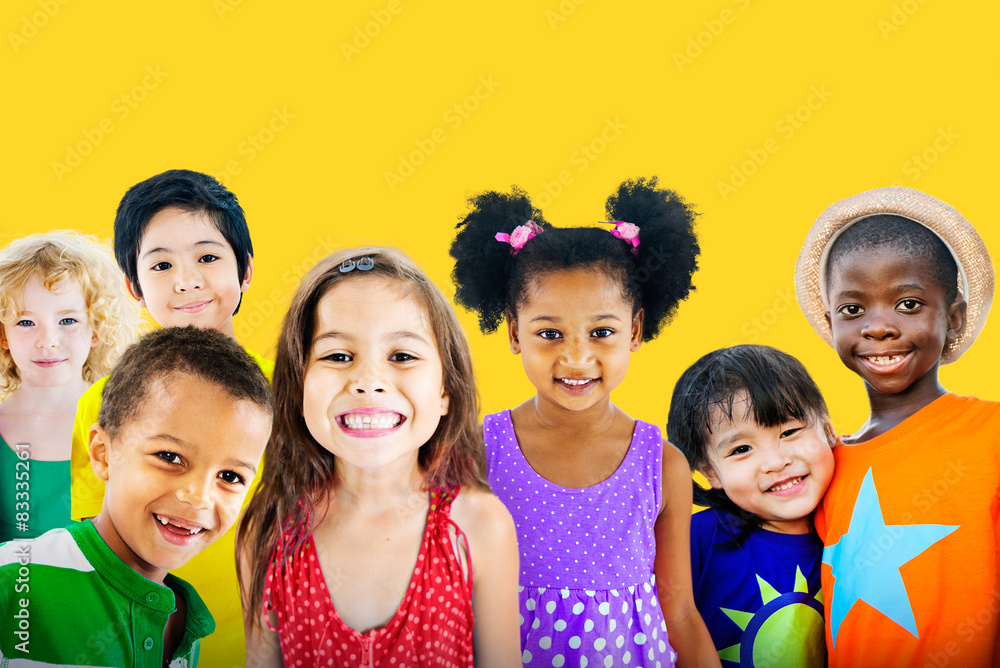 Diversity Children Friendship Innocence Smiling Concept Diversity Children Friendship Innocence Smiling Concept