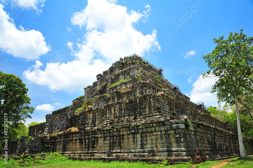 Ruins of Angkor Koh Ker Temple in Cambodia photo