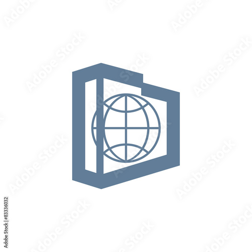 Globe Real Estate vector sign