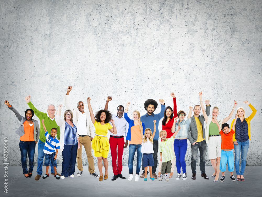 Naklejka premium Diverse Diversity Ethnic Ethnicity Unity Variation Concept