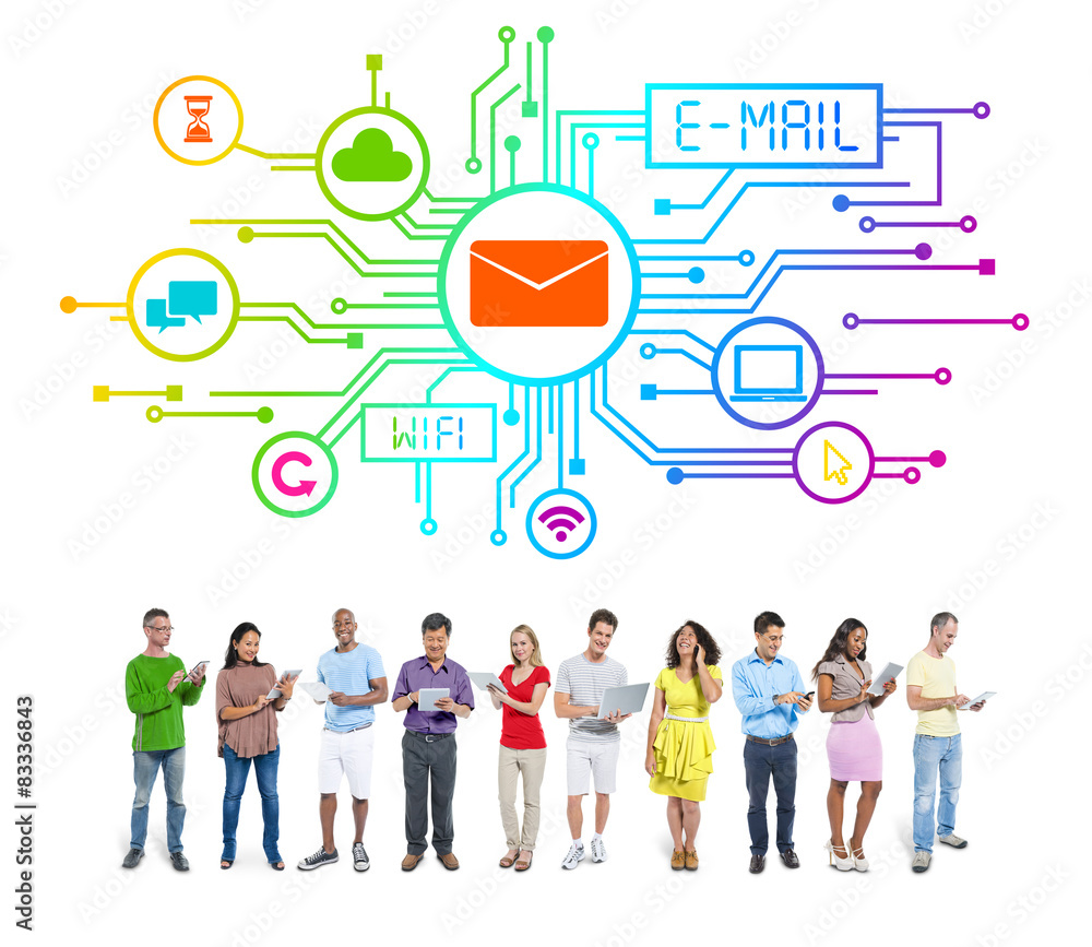People Social Networking an E-Mail Concepts People Social Networking an E-Mail Concepts
