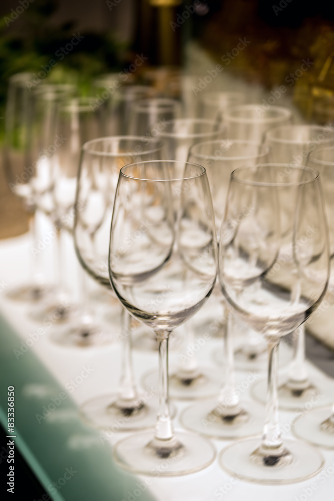 empty blured wine glasses empty blured wine glasses