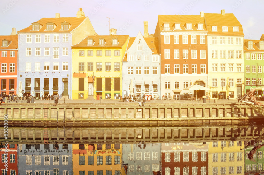 Nyhavn in Copenhagen Denmark - Famous tourist attraction