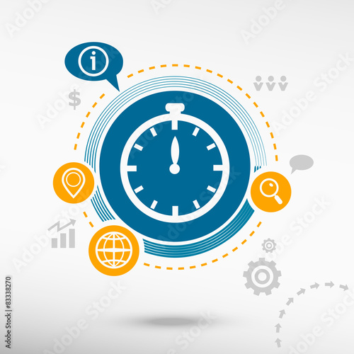 Stopwatch and creative design elements