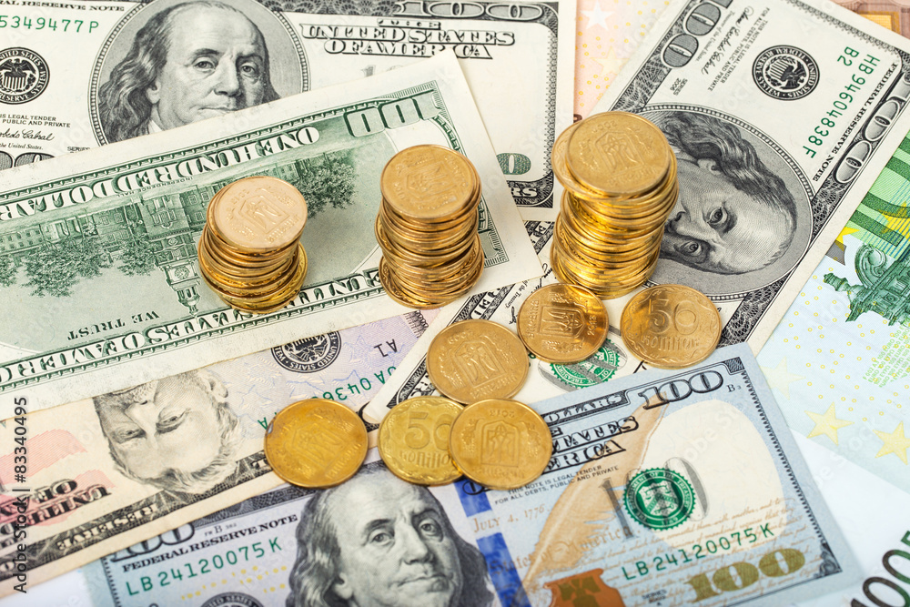 Fototapeta premium stack of coins