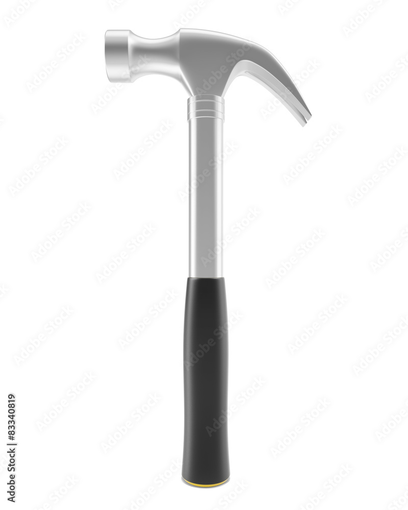 Hammer isolated on white background, with shadow. The tool for Hammer isolated on white background, with shadow. The tool for
