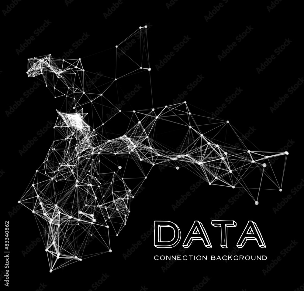Fototapeta Abstract network connection background