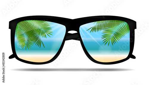 Summer Sunny Natural Background Vector Illustration