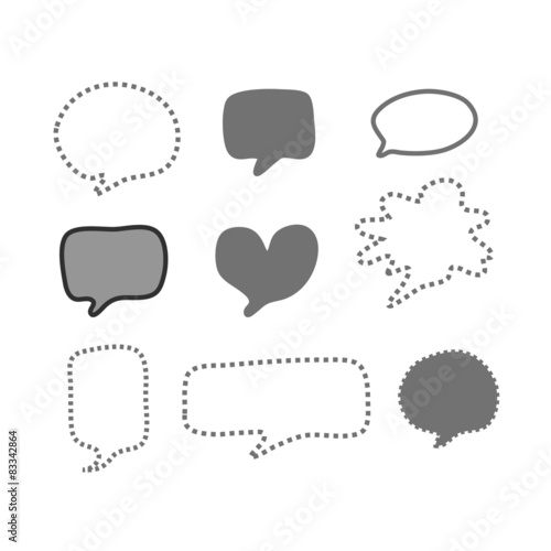 Bubble speech set vector