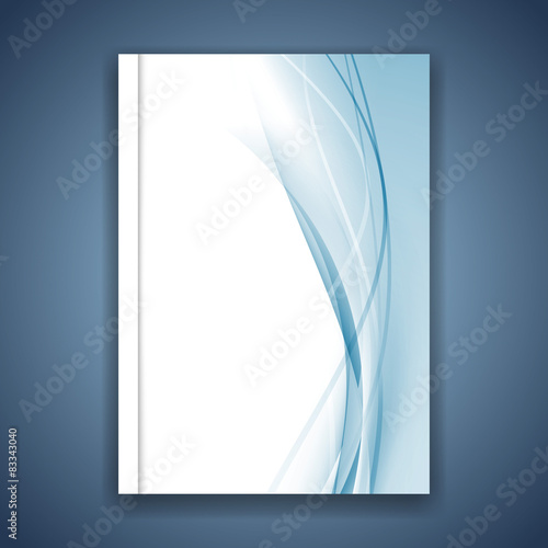 Modern copybook brochure cover design wave layout