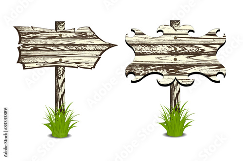 Wooden signs and arrow