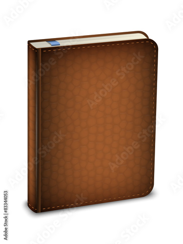 Vector diary in the leather cover