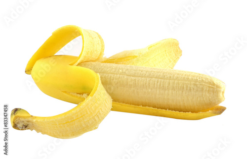 Healthy banana isolated on white background