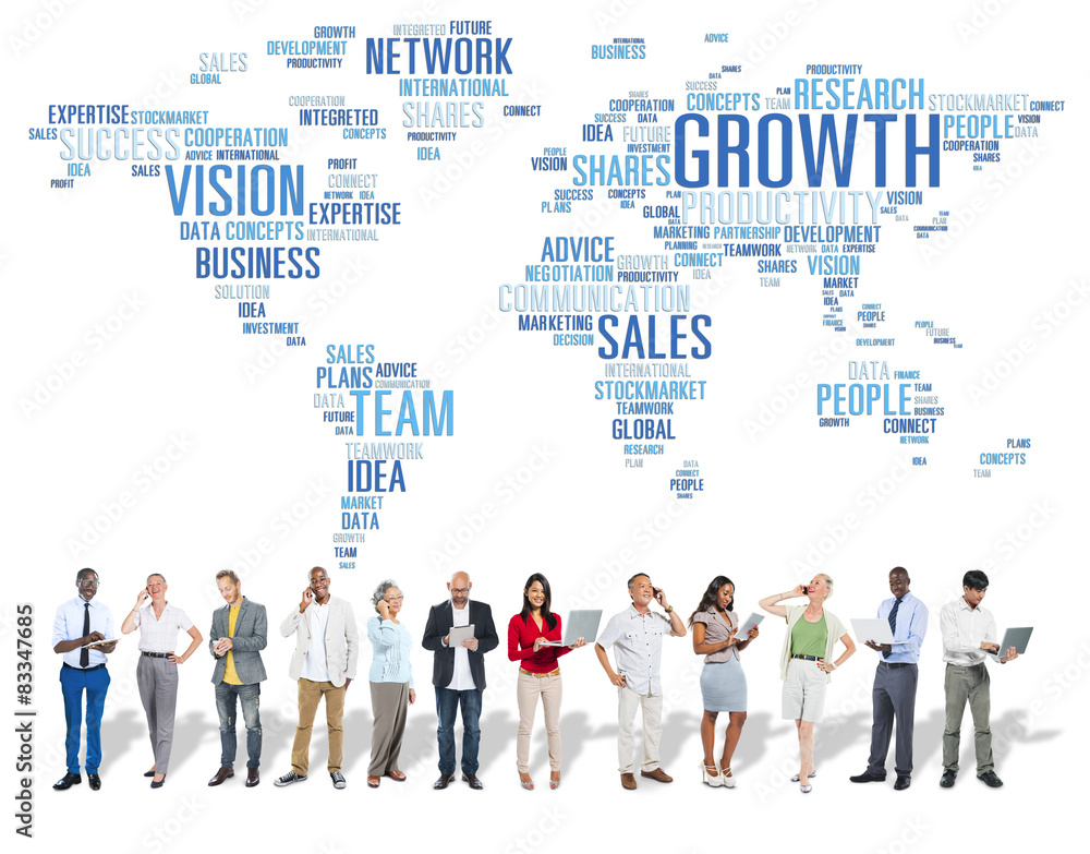 Global Business People Digital Device Technology Growth Concept Global Business People Digital Device Technology Growth Concept