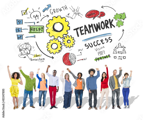 Teamwork Team Together Collaboration People Celebration Success