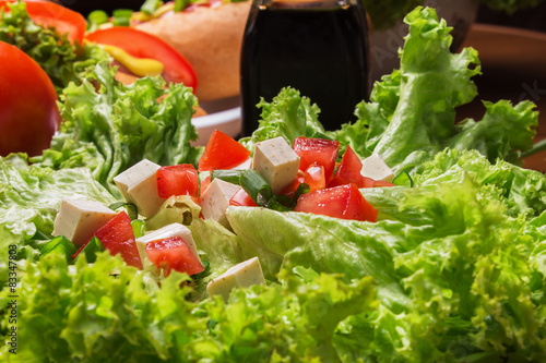 fresh vegetable salad,close-up