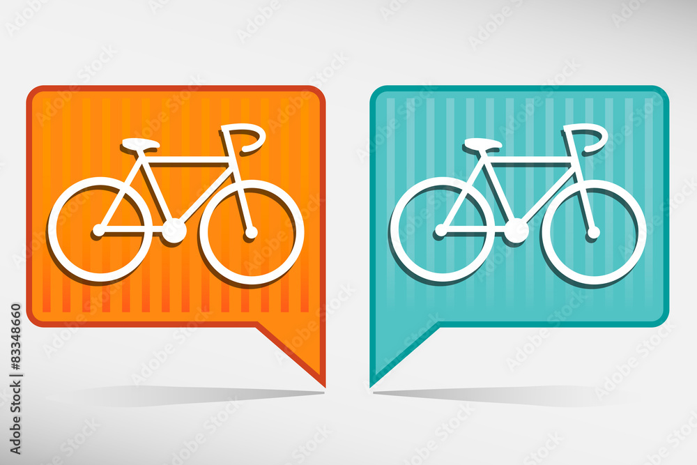 Fototapeta premium Bicycle orange and blue pointer