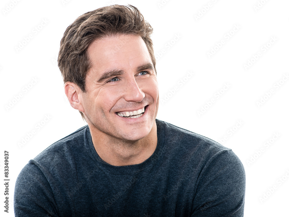 mature handsome man toothy smile portrait mature handsome man toothy smile portrait