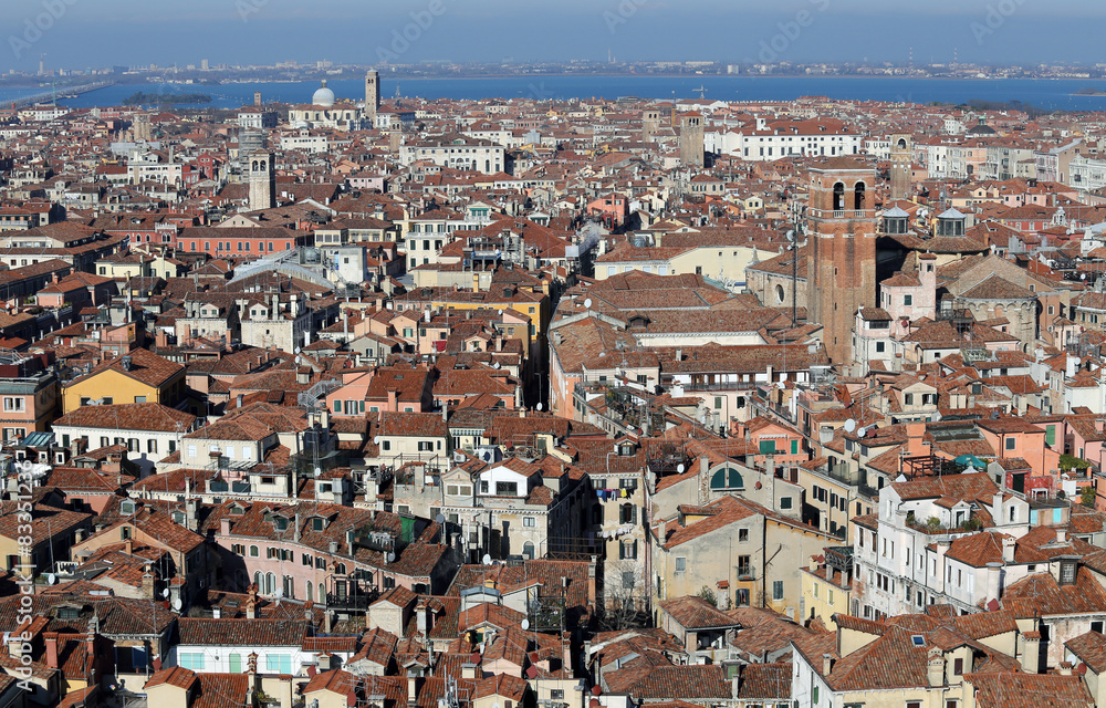 roofs of houses and buildings in the VENICE City in Italy