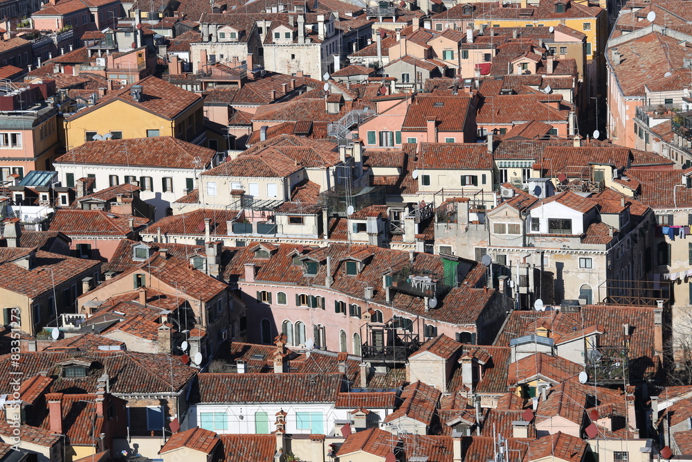 roofs of houses in the european city
