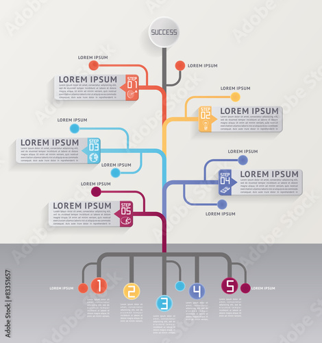 Business template with tree