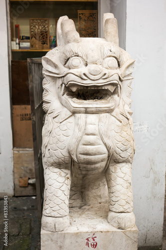 Chinese style lion statue