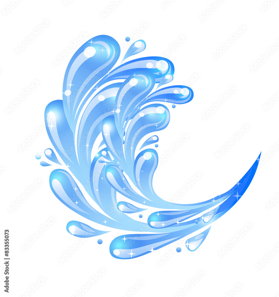 Illustration of Sea Waves Illustration of Sea Waves