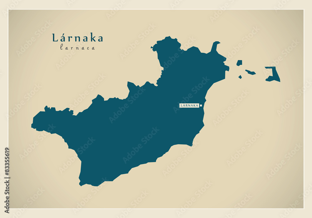 Modern Map - Larnaka CY